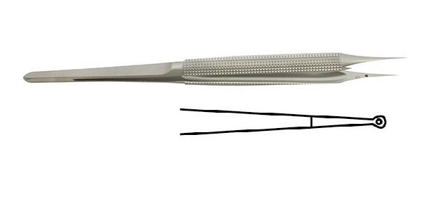 Мікро-пінцет; округлена ручка кільце 2,0х1,0мм 18,0см; алмазне покриття. Tontarra Medizintechnik GmbH